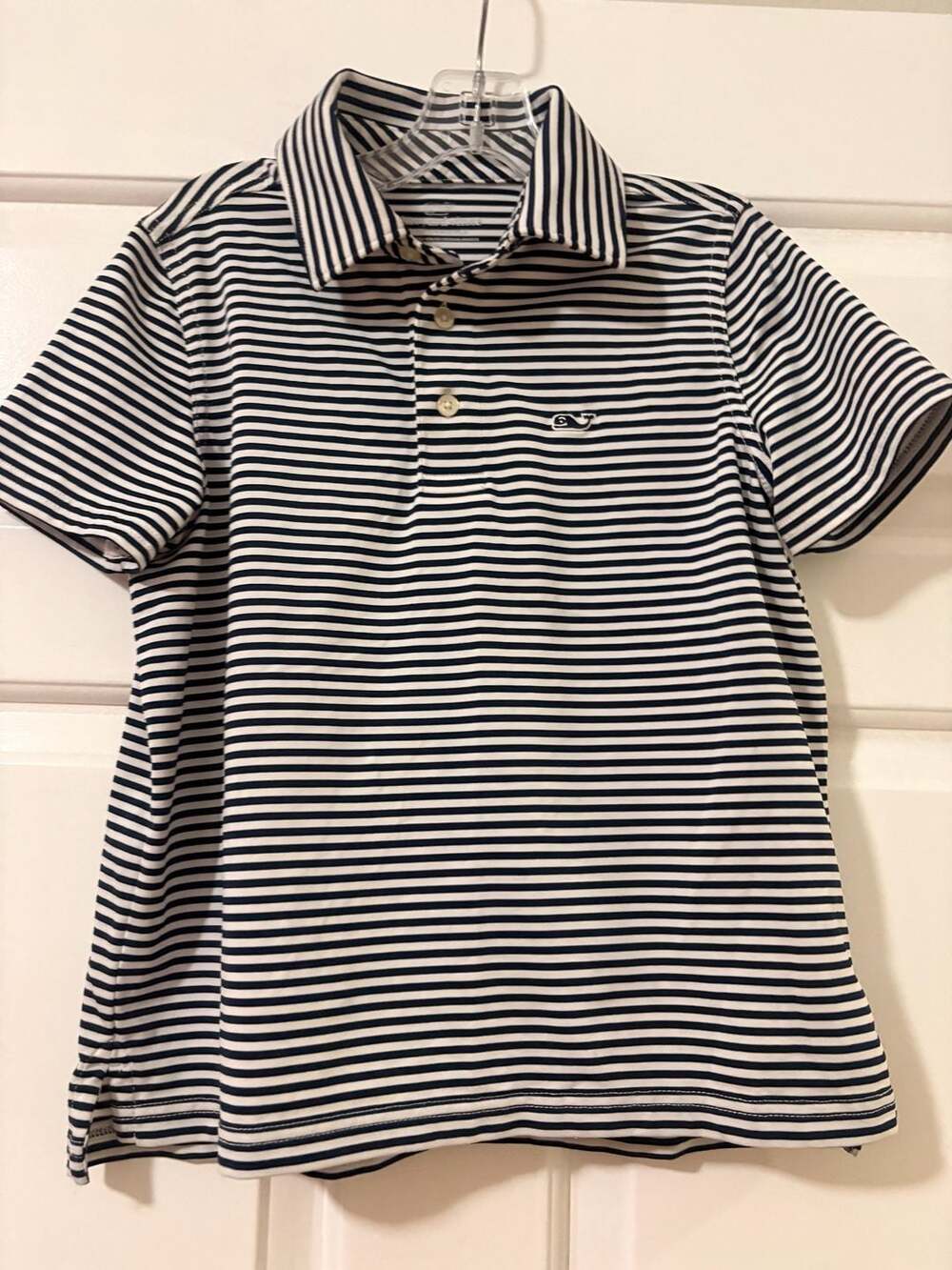 Vineyard Vines Sankaty Performance Polo Size 7 Blue Striped